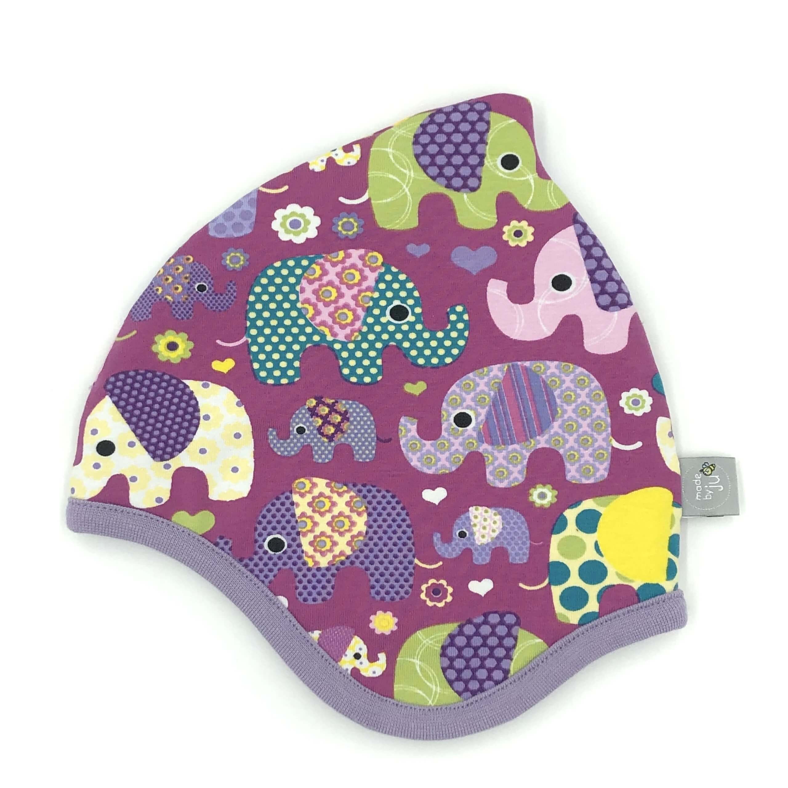 SET WINTER- HAUBE + LOOPSCHAL - ELEFANTEN magenta (Größe wählbar) - Image 2