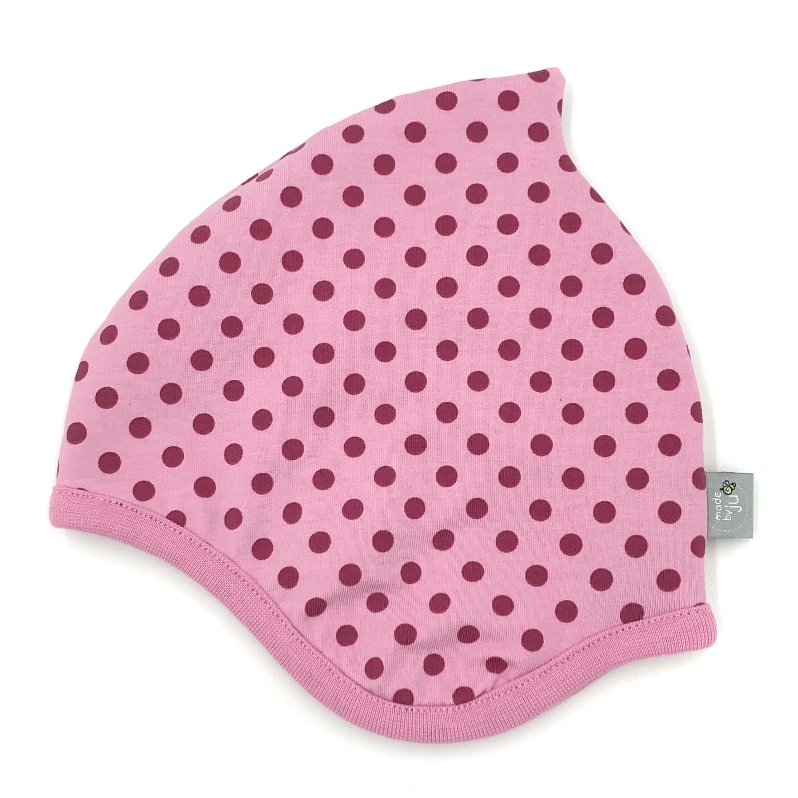 SET WINTER- HAUBE + LOOPSCHAL - PUNKTE ROSA (Größe wählbar) - Image 2