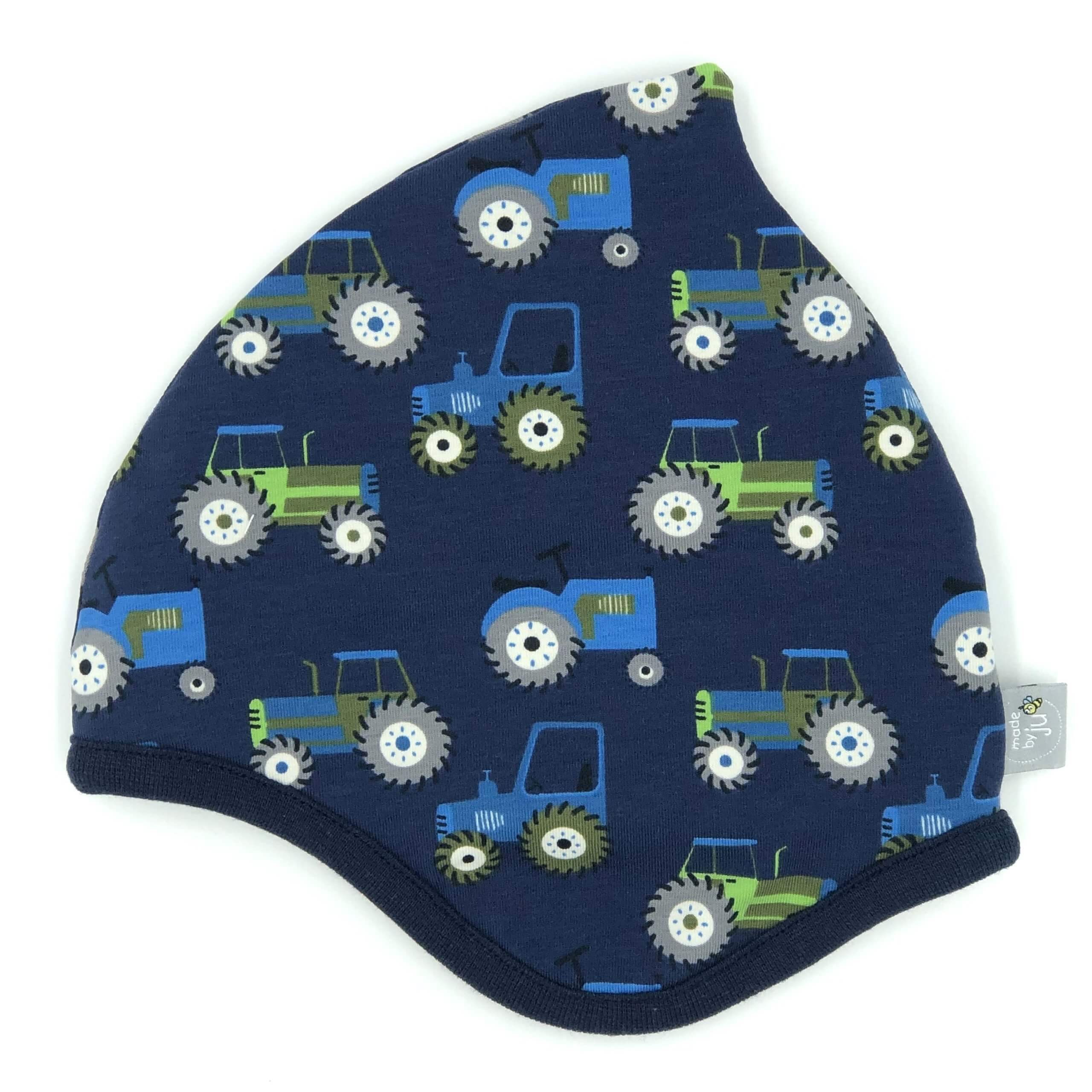 SET WINTER- HAUBE + LOOPSCHAL - TRAKTOR dunkelblau (Größe wählbar) - Image 2