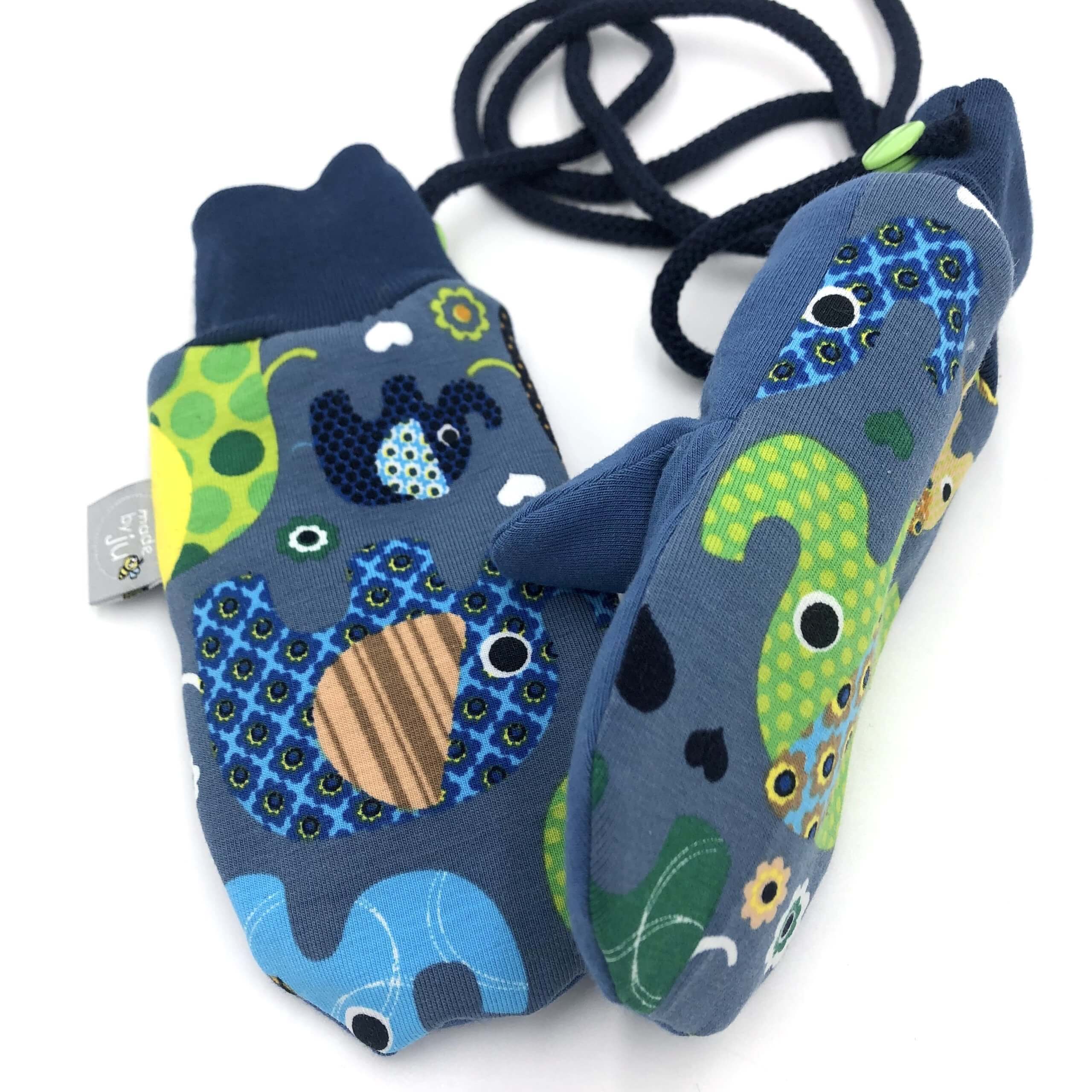 FÄUSTLINGE ELEFANTEN blau - Größe wählbar (gefüttert) - Image 2