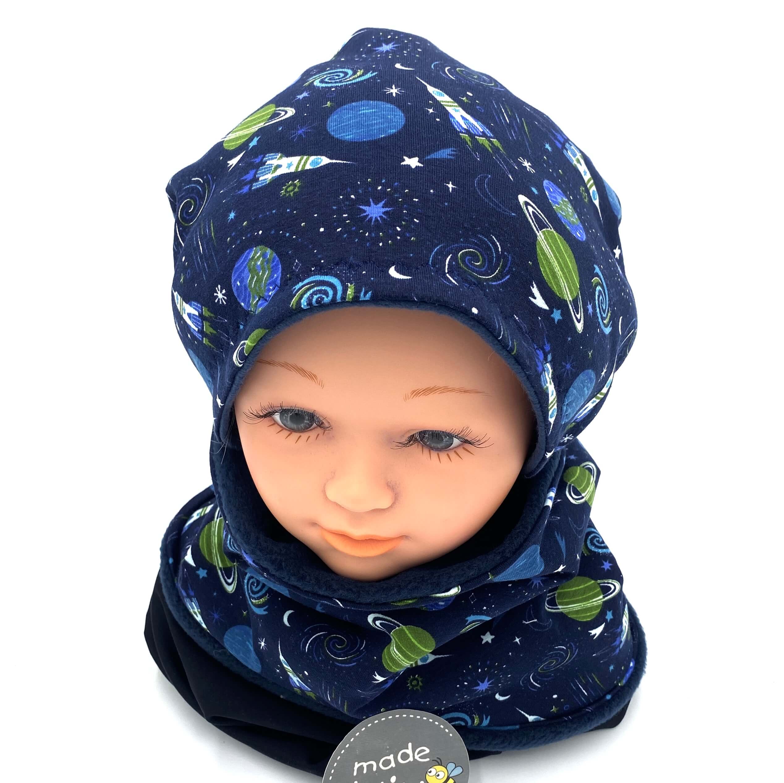 SET HAUBE+LOOPSCHAL WELTRAUM (Ausführung und Größe wählbar) - Image 2