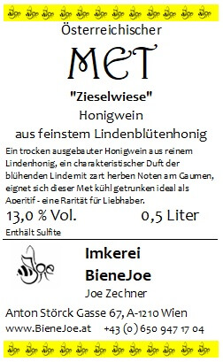 Met 'Zieselwiese' / Honigwein aus feinstem BIO-Lindenhonig