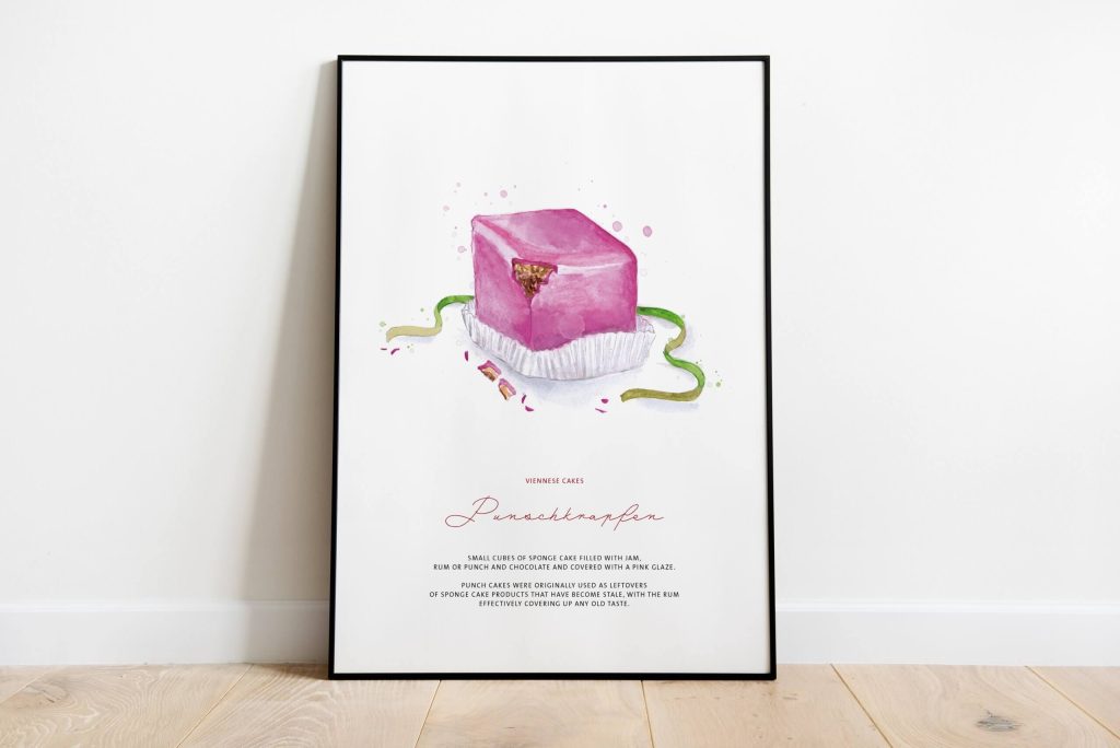 Kunstdruck Punschkrapfen