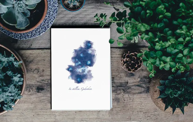 Trauerkarte "In stillem Gedenken"