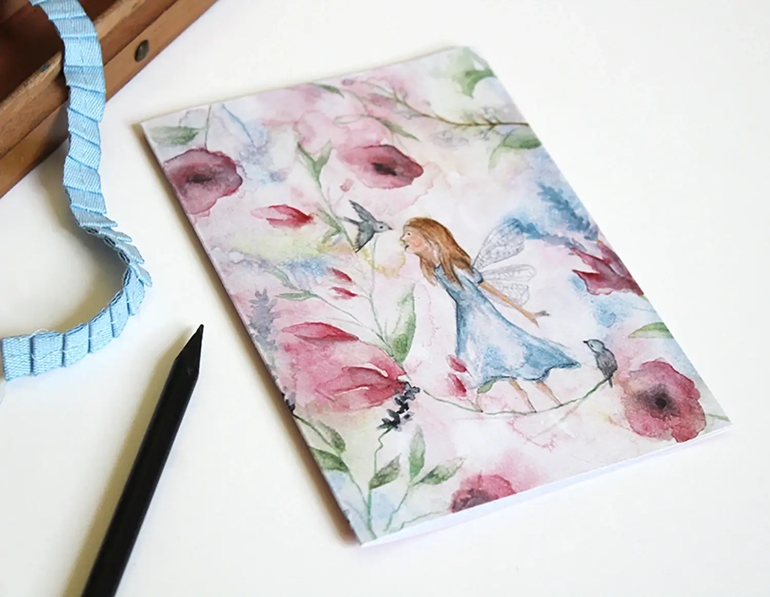 Karte für Kinder, Aquarell Fee im Garten - Image 4