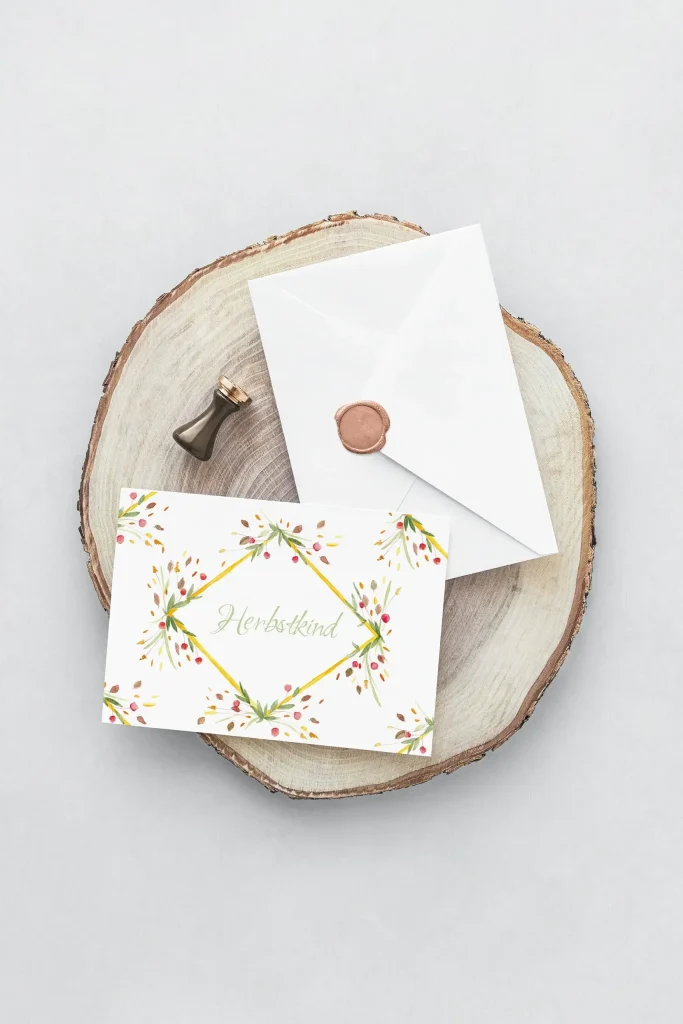 Herbstkind Geburtstagskarte