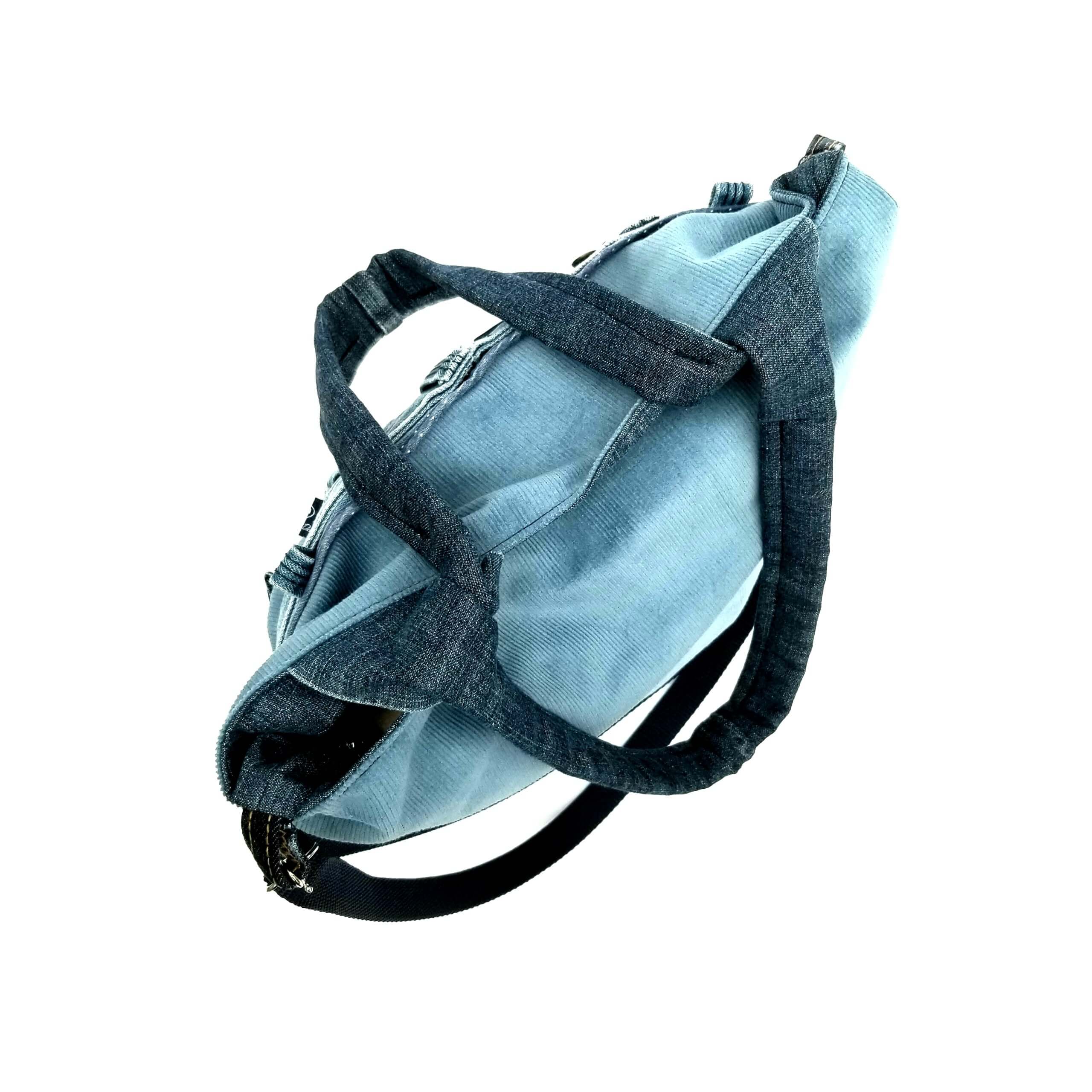 Shopper hellbau-grau aus CORD und JEANS - Image 7