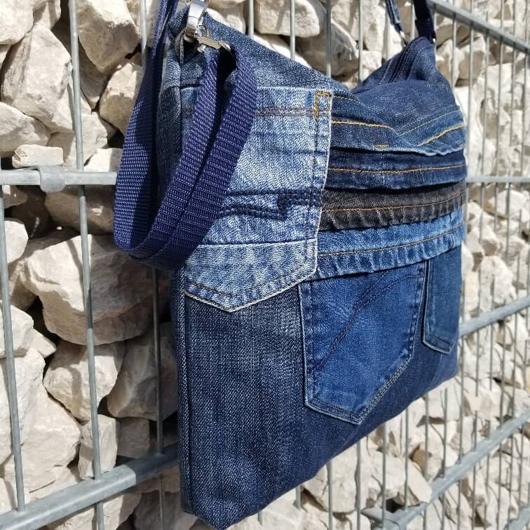 robuste Schulterjeanstasche MIXed
