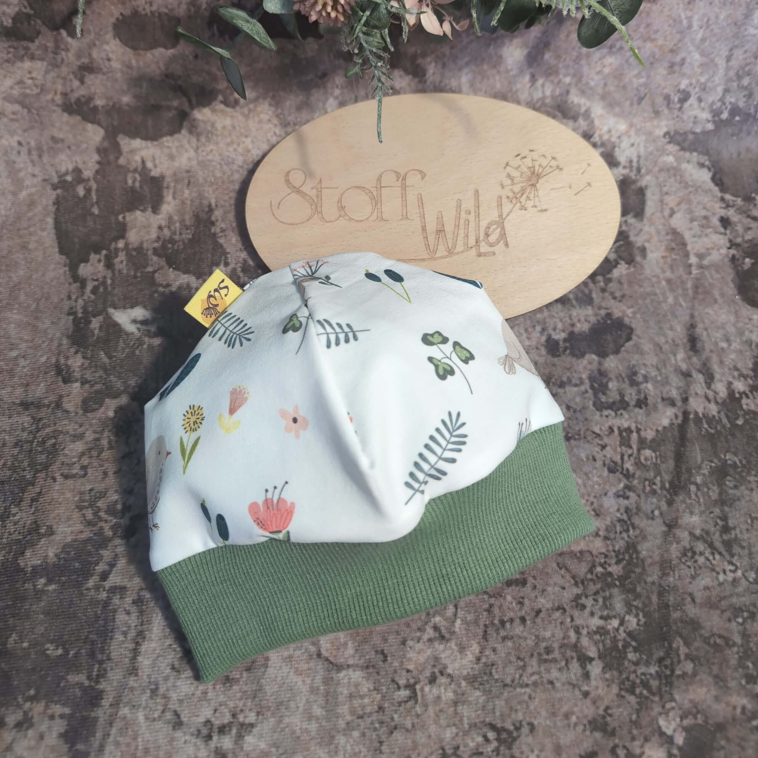 Bündchenhaube Frühlingswiese, Gr. S 39-45cm - Image 2