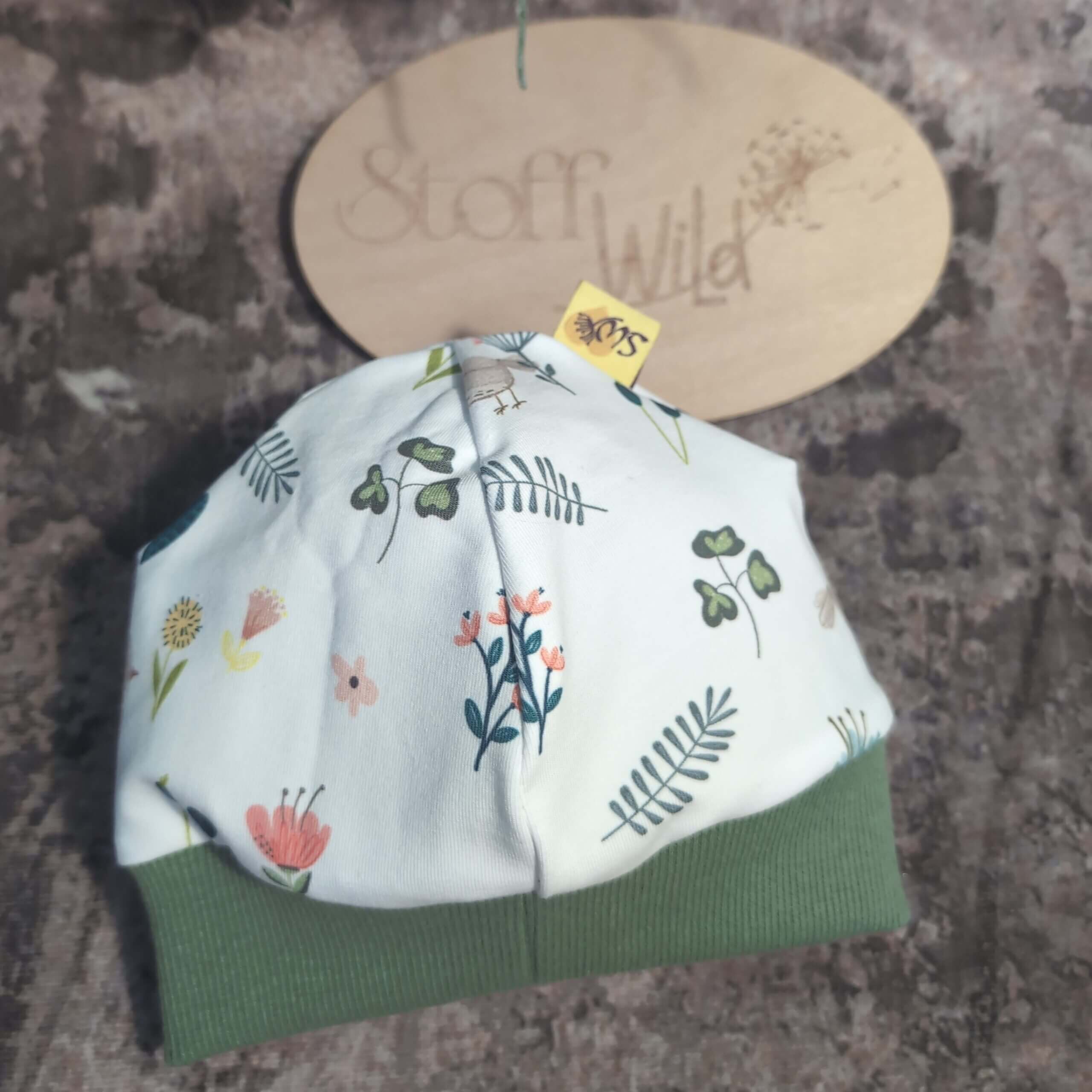 Bündchenhaube Frühlingswiese, Gr. S 39-45cm - Image 3