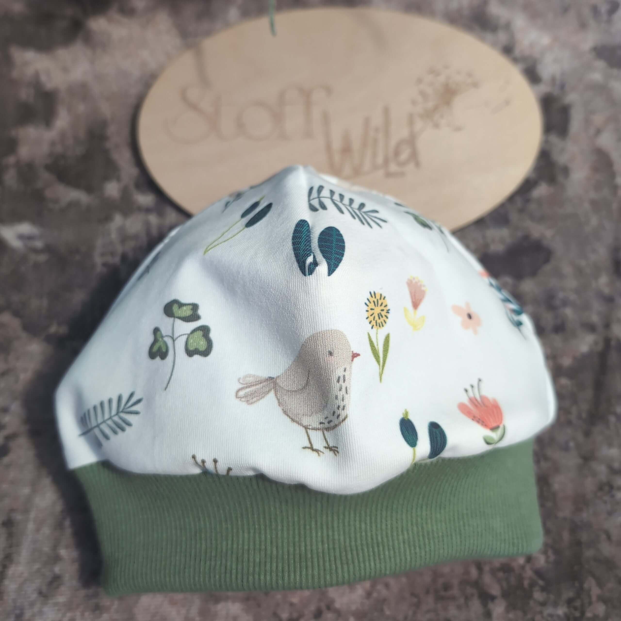 Bündchenhaube Frühlingswiese, Gr. S 39-45cm - Image 4