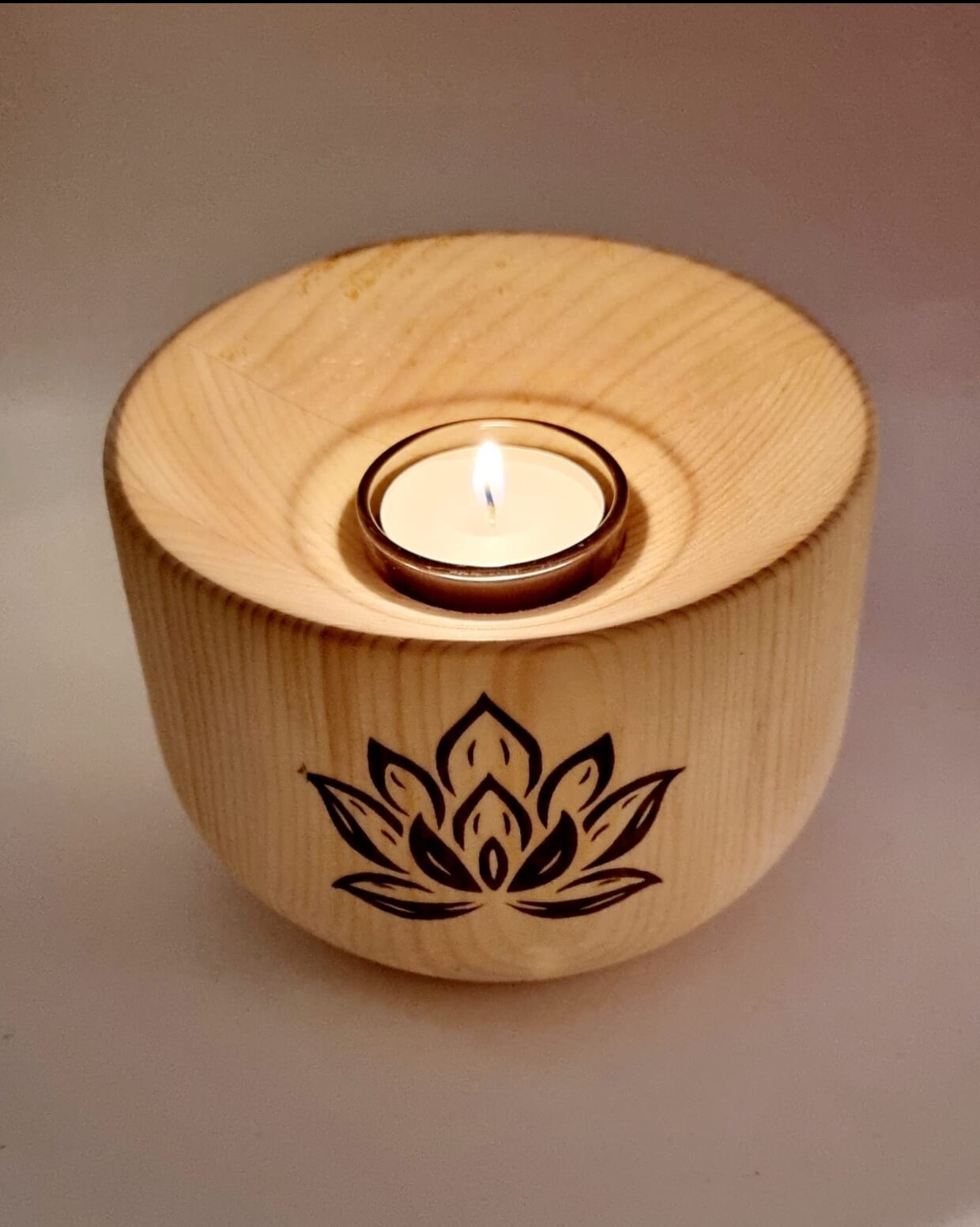 Zirbenholz Lichtschale - Image 4