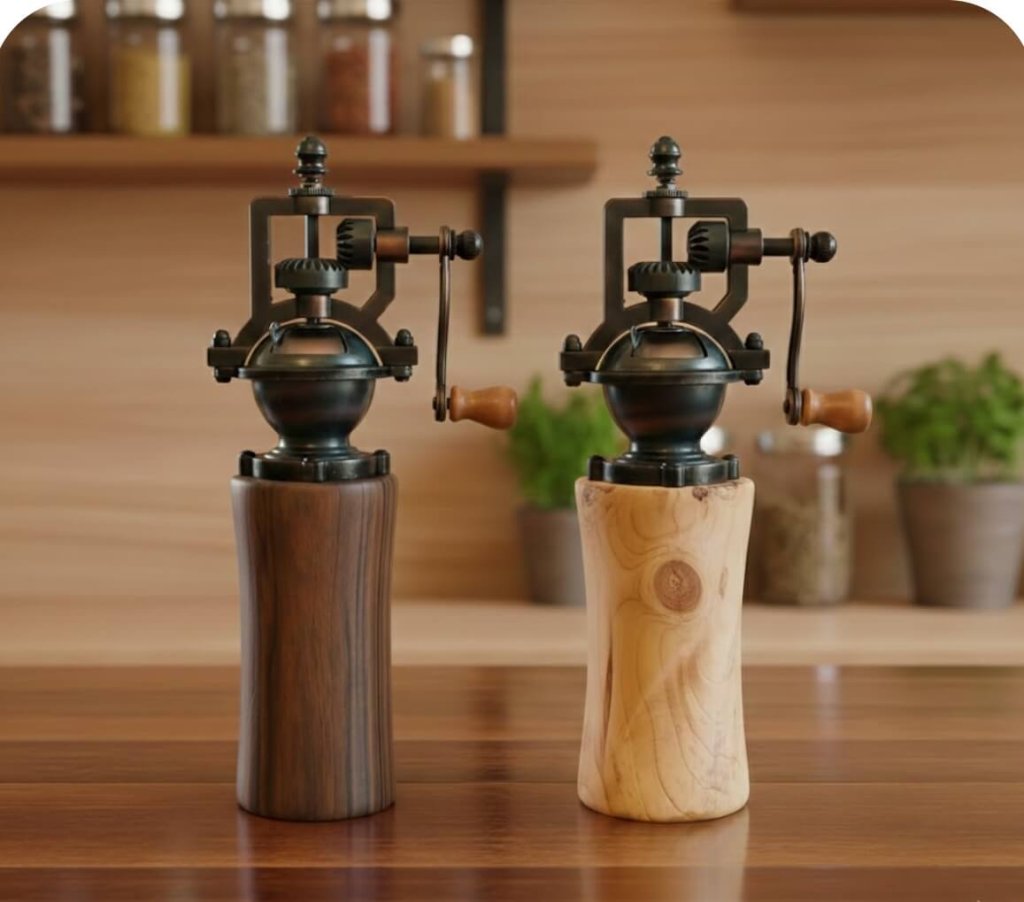 Gewürzmühlen Zirbenholz/Nussholz