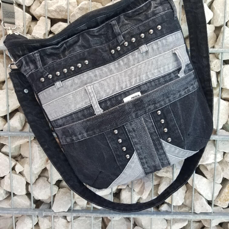 bigBAG Shopper - Jeanstasche schwarz/grau - Image 6