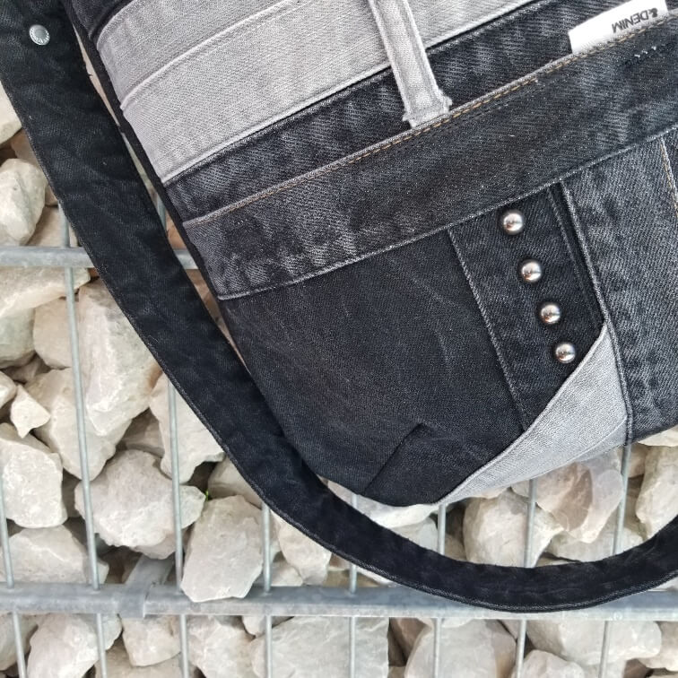 bigBAG Shopper - Jeanstasche schwarz/grau - Image 5