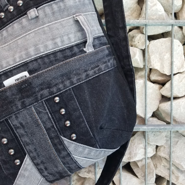 bigBAG Shopper - Jeanstasche schwarz/grau - Image 4