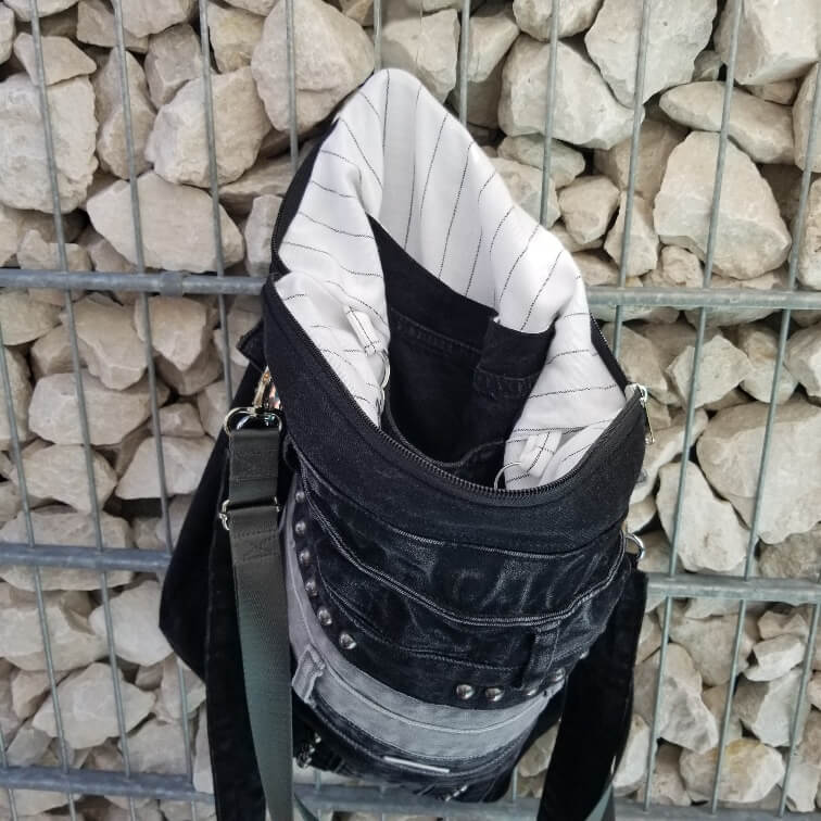 bigBAG Shopper - Jeanstasche schwarz/grau - Image 8