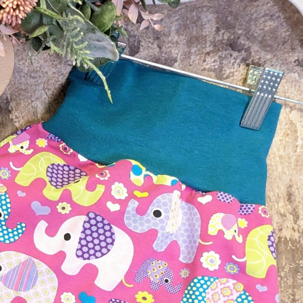 Pumphose Elefanten pink, Gr. 68-74 - Image 2