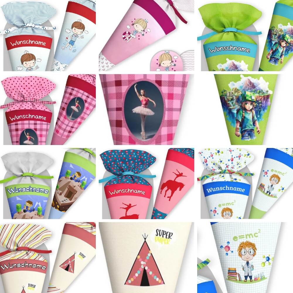 Schultüte mit Wunschname – personalisiert, handgenäht und einzigartig - Image 19