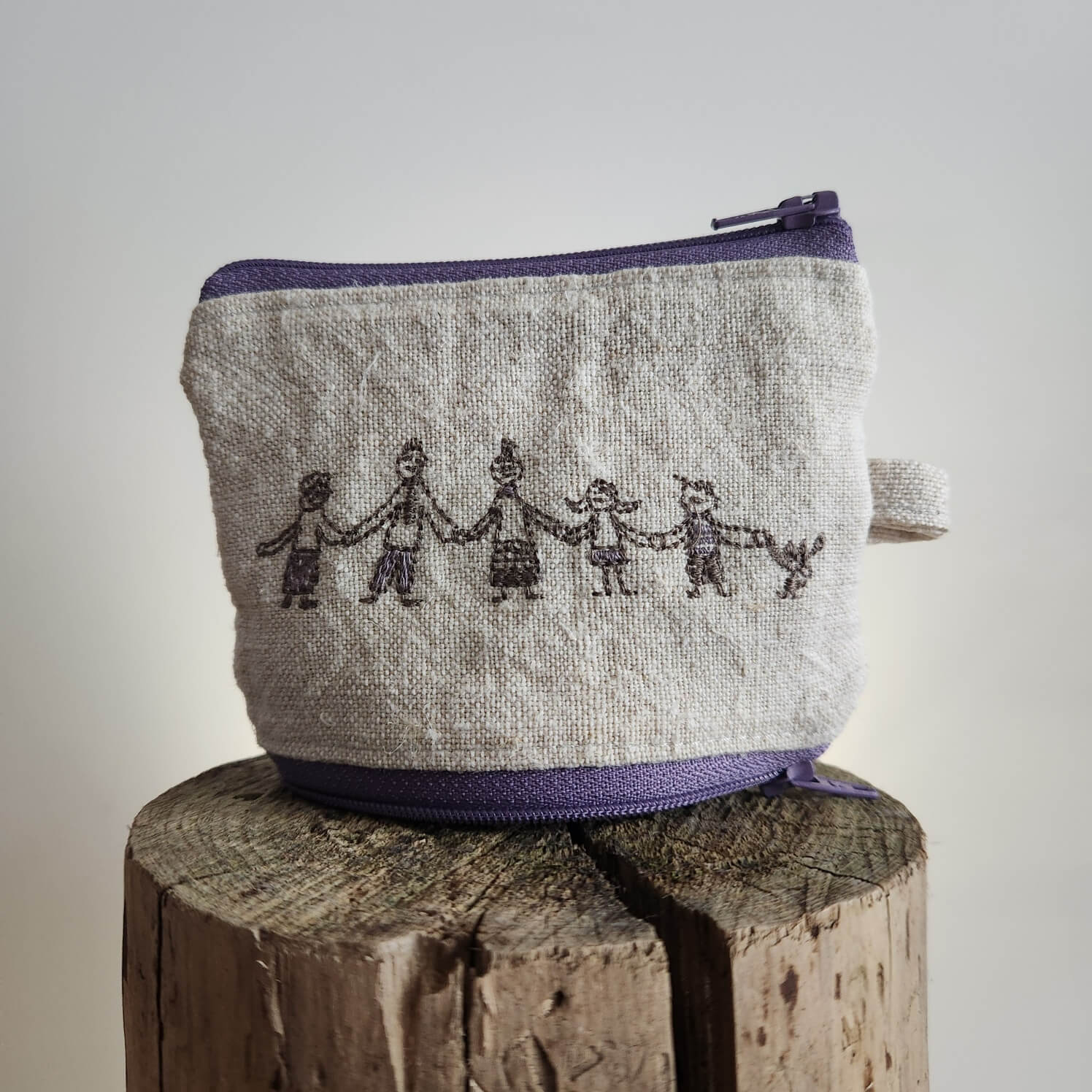 zweiBAG URALTES LEINEN, Familie flieder