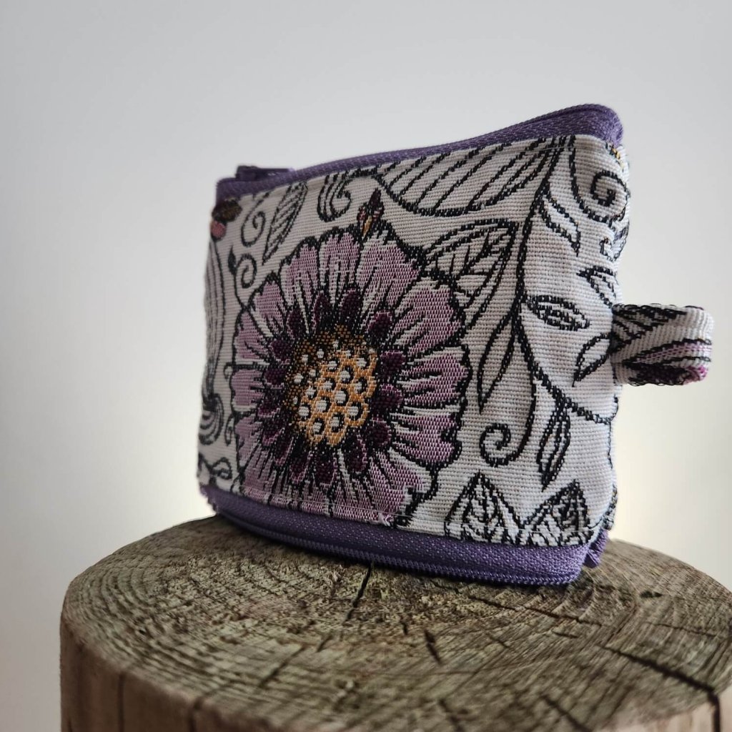 zweiBAG BLUME, spanischer Stoff flieder