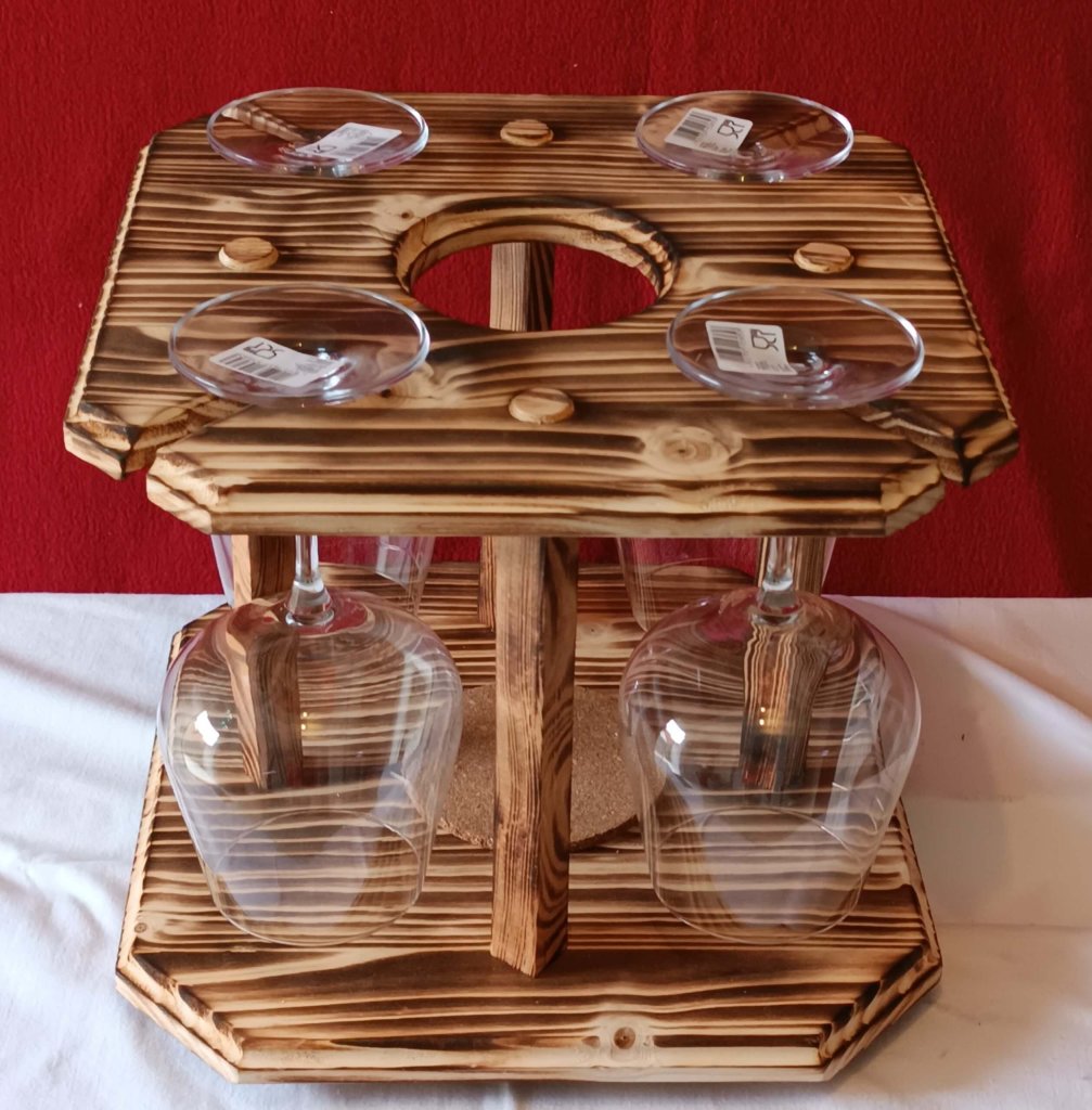 Weinbar für 4 Gläser