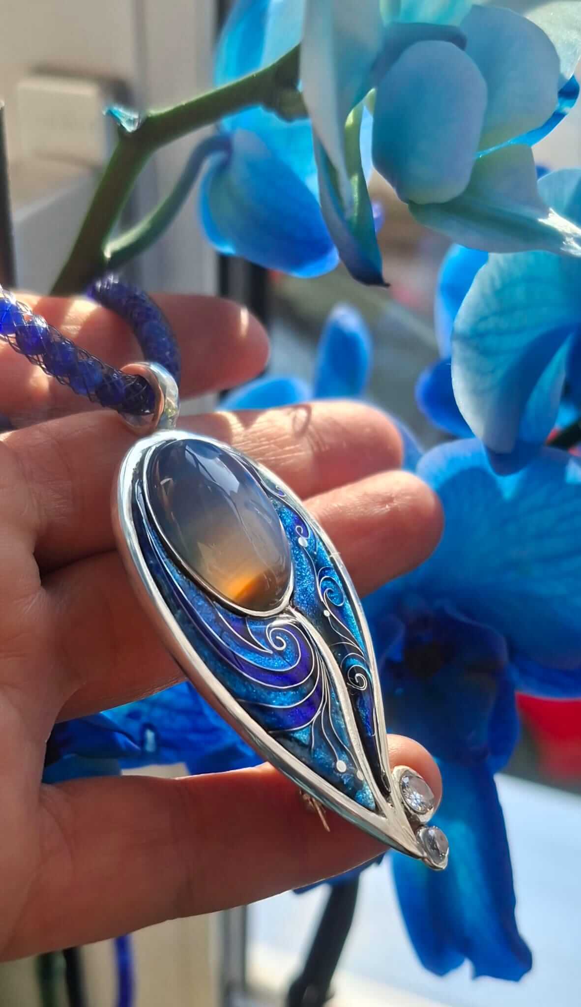 Anhänger / Brosche , Einzigartige, Handgemachte. Cloisonne Emaille - Image 6