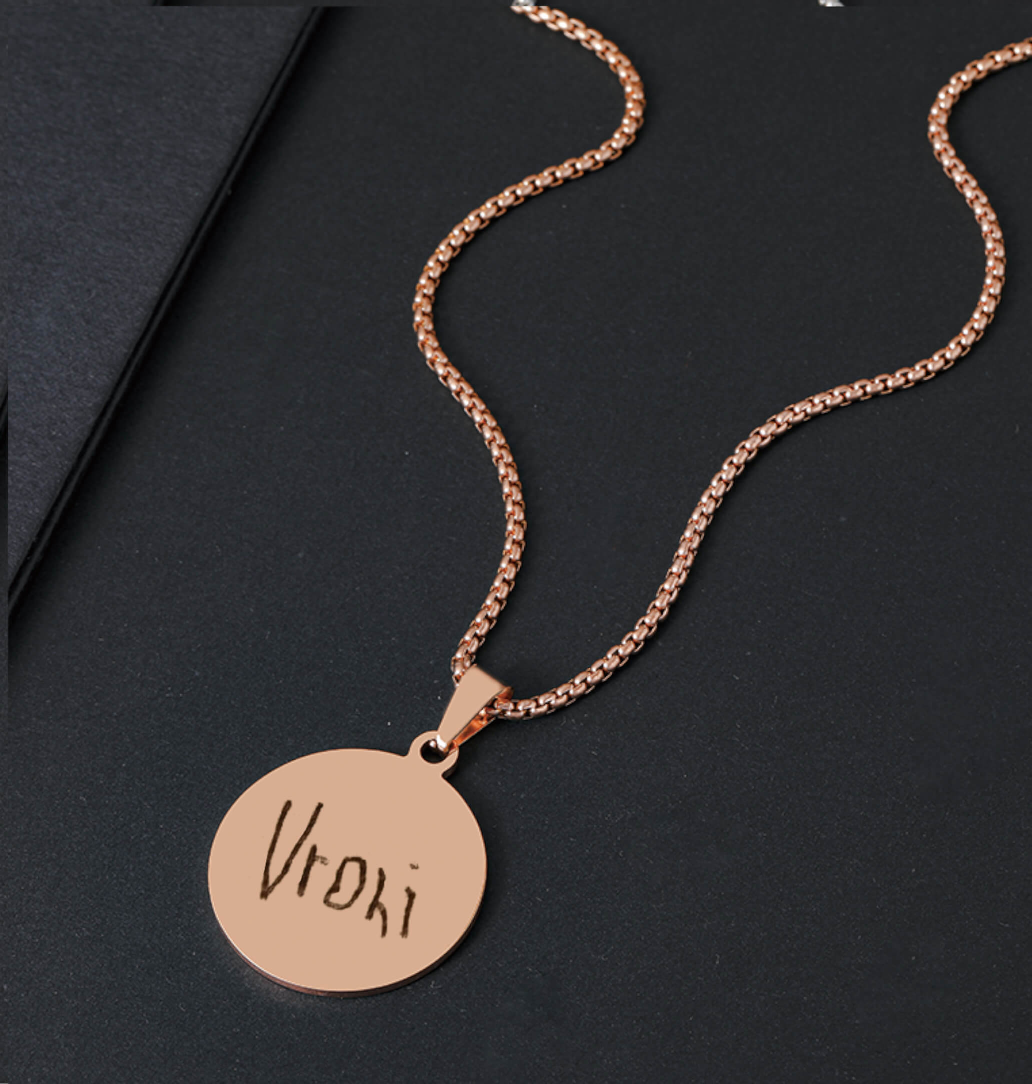 Kindermotiv Anhänger aus Edelstahl mit Kette. Durchmesser: 30mm - Image 5