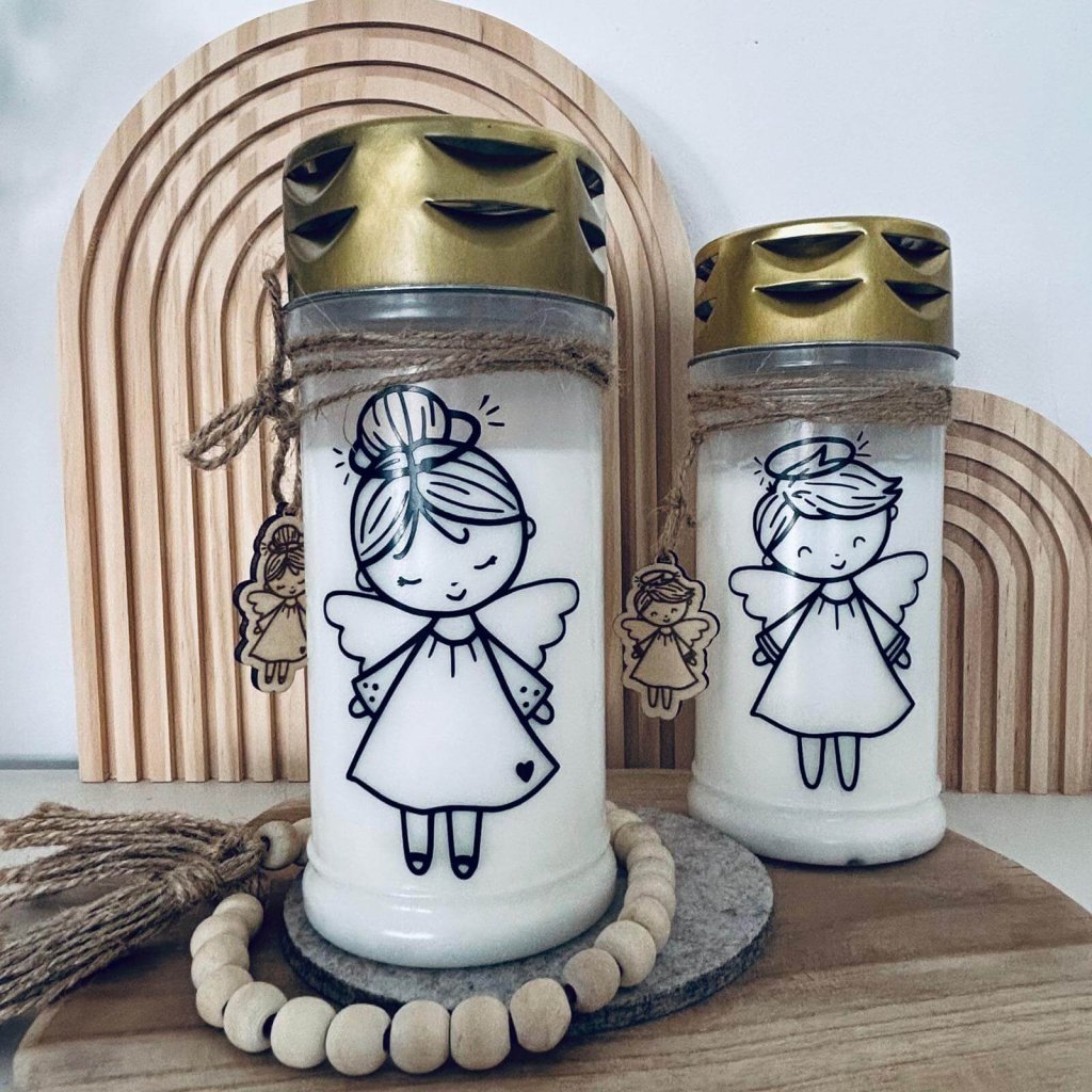 Trauerlicht mit Engel