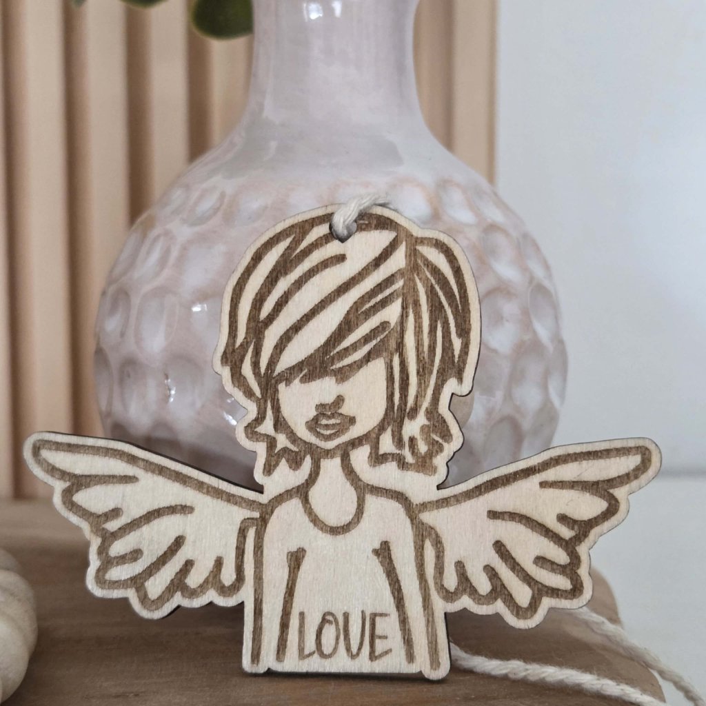 Schutzengel Anhänger Holz