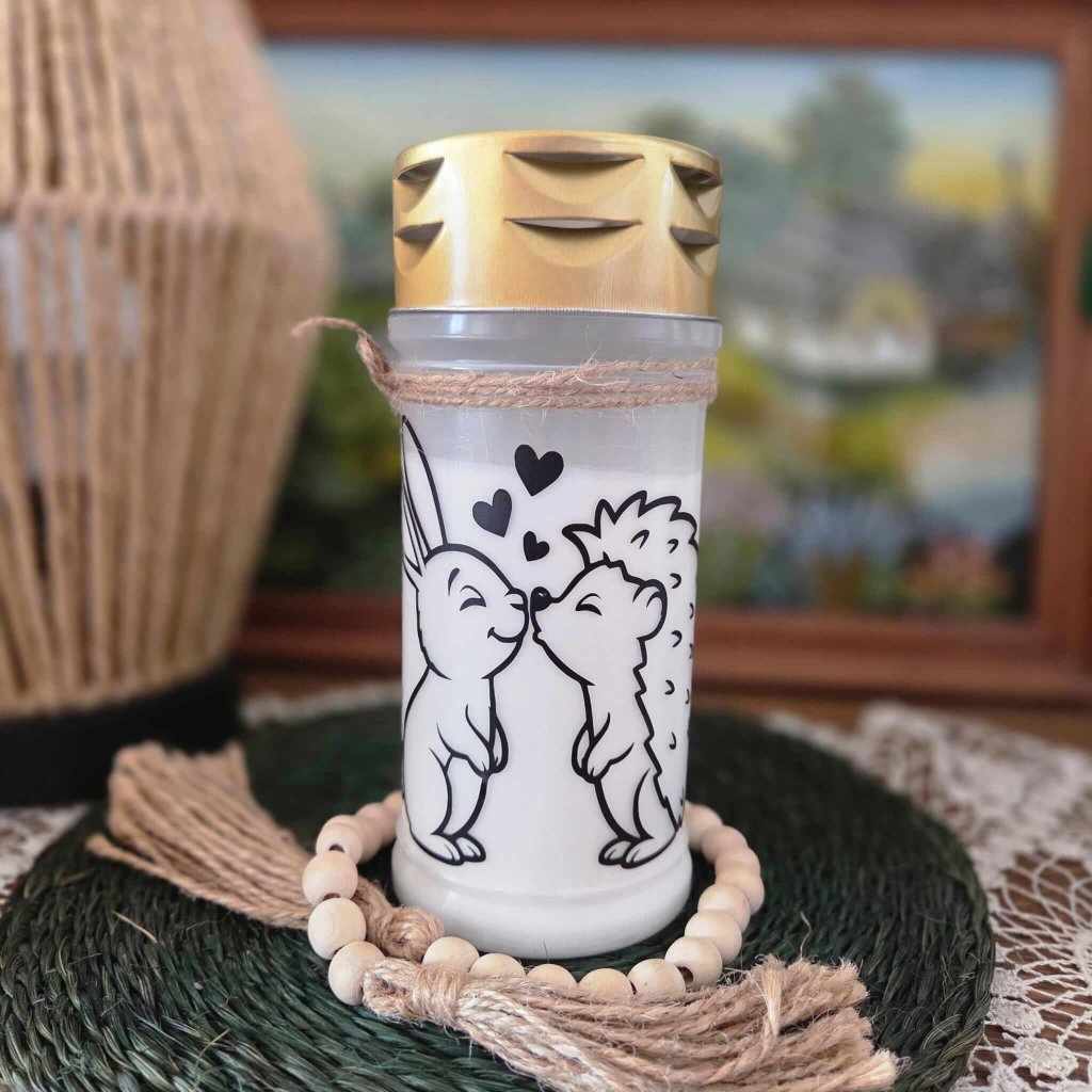 Trauerkerze Hase und Igel