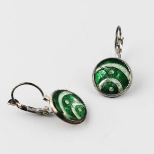 Ohrringe, 925 Silber, Cloisonne Emaille