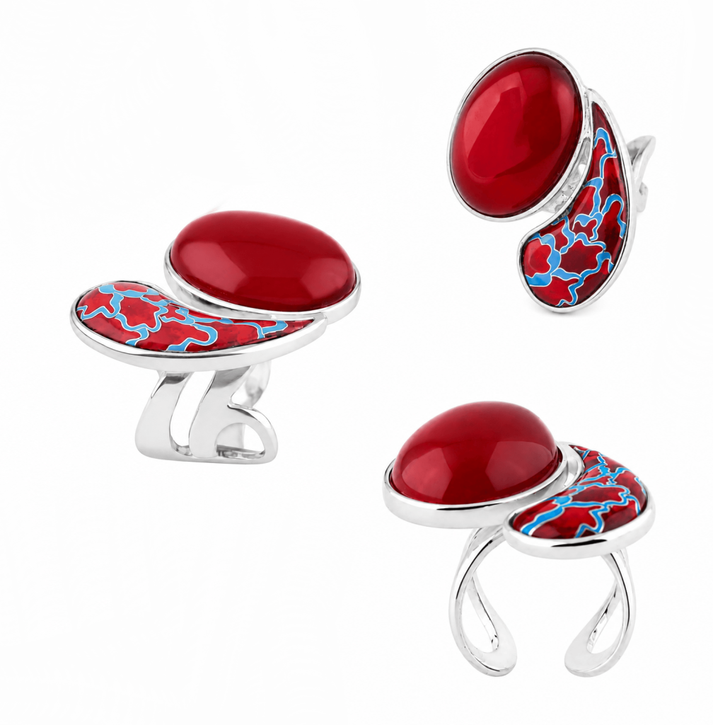 Ring in cloisonné enamel Artwork