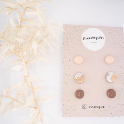 Ohrstecker 3er Set Natur - Image 2