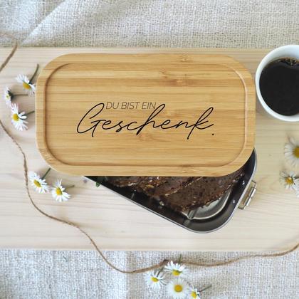 Du bist ein Geschenk... Brotdose für Mama