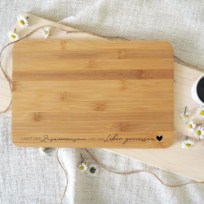 Lasst uns zusammensein... Kuchenbrett mit besonderer Botschaft