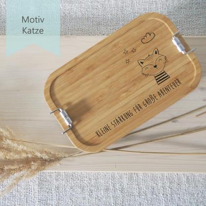 Brotdose groß Kinder (Motiv Katze)