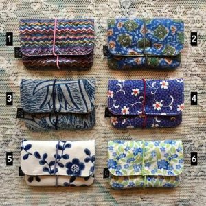 Minigeldbörse - blaue Muster