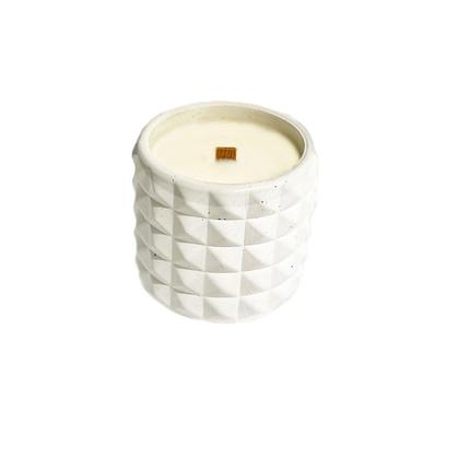 Kerze aus Sojawachs mit Holzdocht „Pure Light“, handgegossen - Image 2