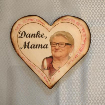 Ihr Foto auf Holz! Muttertag Herz Wandbild *klein* - Image 3