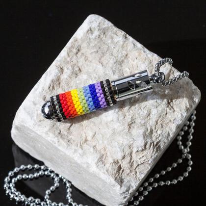 Aromaanhänger mit Glasperlen "Regenbogen"