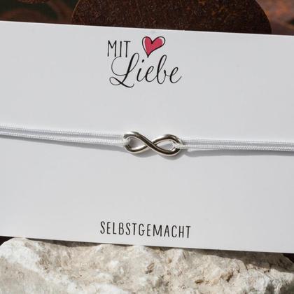 Armbändchen Infinity versilbert 15 x 6mm