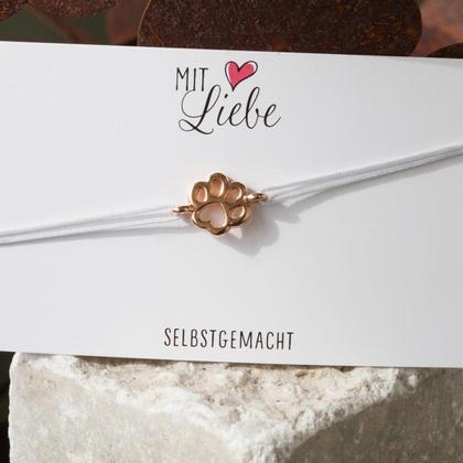 Armbändchen Pfote rosevergoldet 11mm