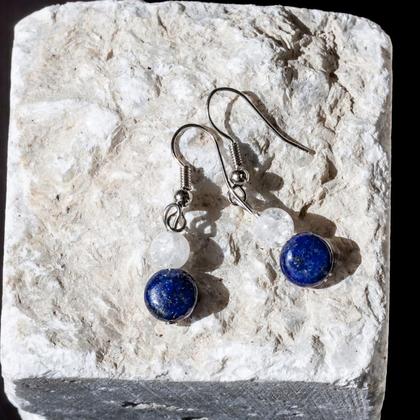 Ohrhänger Lapislazuli mit Bergkristall