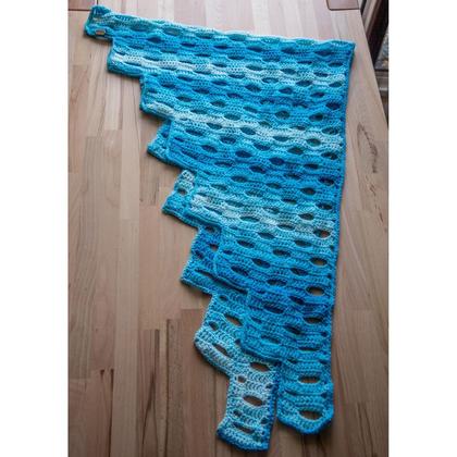 Dreieckstuch in Türkis-Blautönen