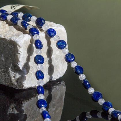 Halskette Lapislazuli - Bergkristall - Image 2