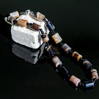 Halskette Achat facettiert