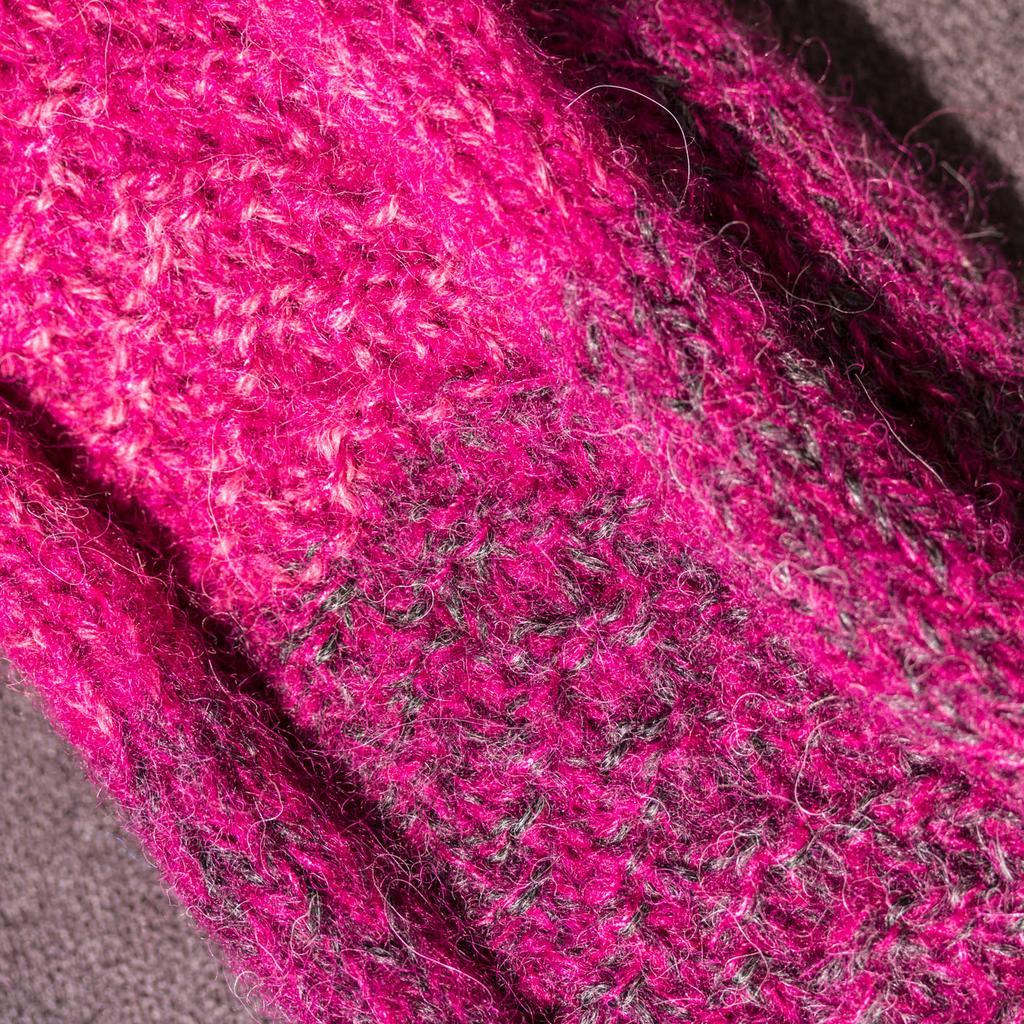 Alpaka Stirnband Twist violett-zweifarbig - Image 4