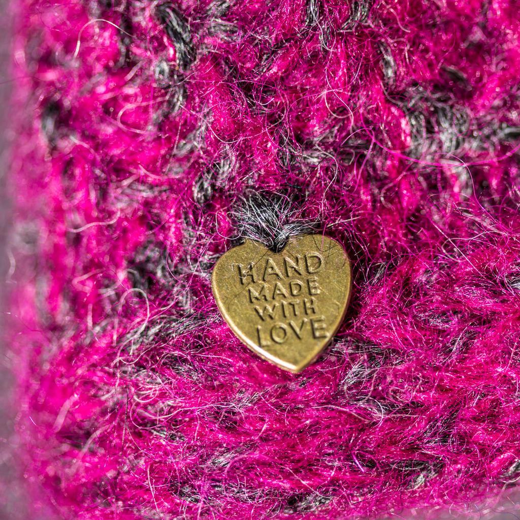 Alpaka Stirnband Twist violett-zweifarbig - Image 3