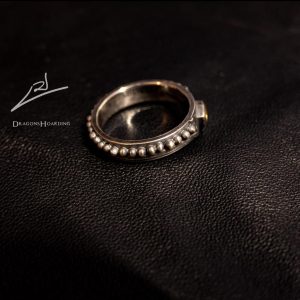 Silberring mit Granulierung und Citrin